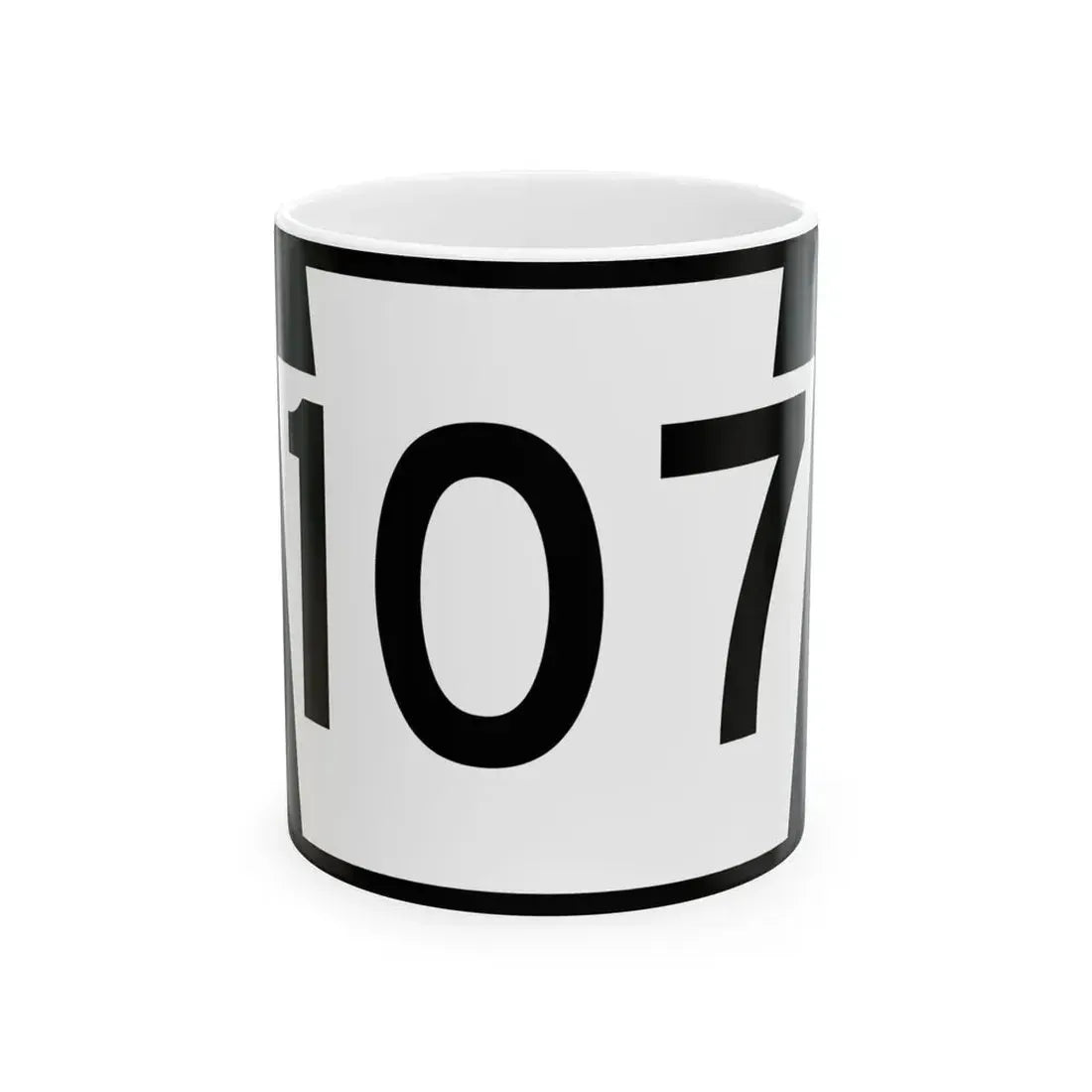 PA-107 (Pennsylvania) (Road Sign) White Coffee Mug 11oz - Go Mug Yourself
