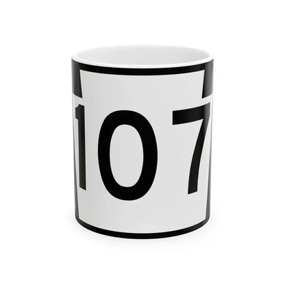 PA-107 (Pennsylvania) (Road Sign) White Coffee Mug 11oz - Go Mug Yourself
