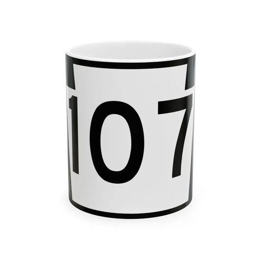 PA-107 (Pennsylvania) (Road Sign) White Coffee Mug 11oz - Go Mug Yourself