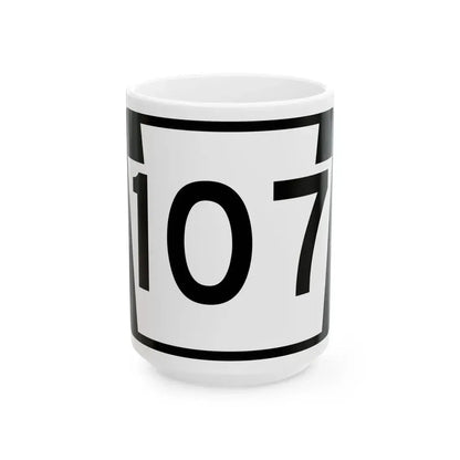 PA-107 (Pennsylvania) (Road Sign) White Coffee Mug 15oz - Go Mug Yourself