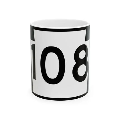 PA-108 (Pennsylvania) (Road Sign) White Coffee Mug 11oz - Go Mug Yourself