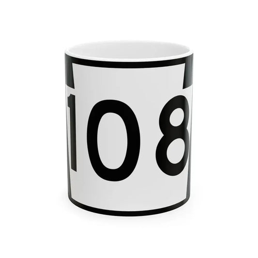 PA-108 (Pennsylvania) (Road Sign) White Coffee Mug 11oz - Go Mug Yourself