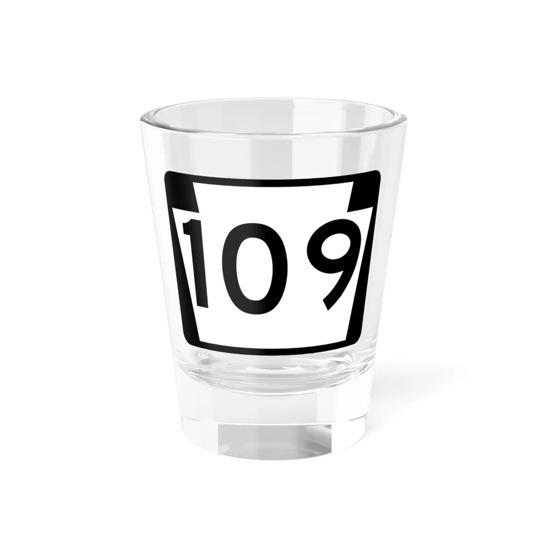 PA-109 (Pennsylvania) (Road Sign) Shot Glass 1.5oz 1.5oz - Go Mug Yourself