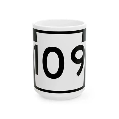 PA-109 (Pennsylvania) (Road Sign) White Coffee Mug 15oz - Go Mug Yourself