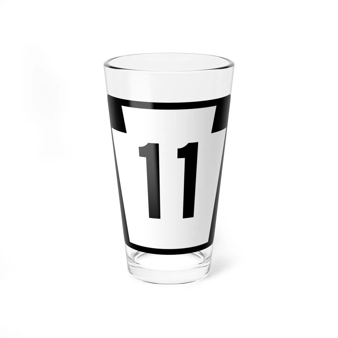 PA-11 (Pennsylvania) (Road Sign) Pint Glass 16oz 16oz - Go Mug Yourself