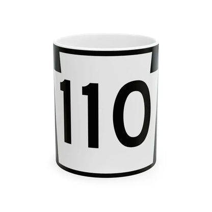 PA-110 (Pennsylvania) (Road Sign) White Coffee Mug 11oz - Go Mug Yourself