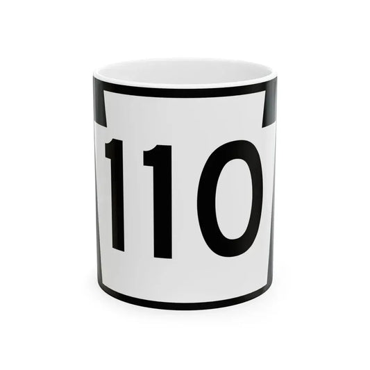 PA-110 (Pennsylvania) (Road Sign) White Coffee Mug 11oz - Go Mug Yourself