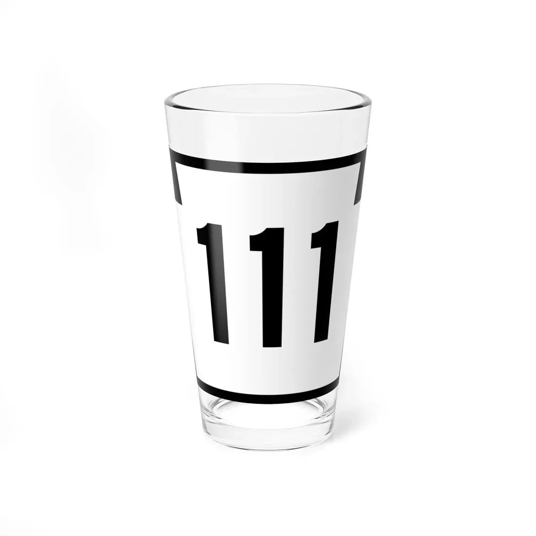 PA-111 (Pennsylvania) (Road Sign) Pint Glass 16oz 16oz - Go Mug Yourself