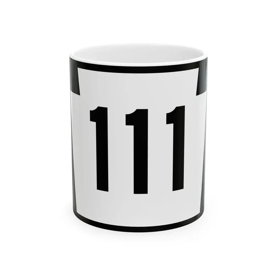 PA-111 (Pennsylvania) (Road Sign) White Coffee Mug 11oz - Go Mug Yourself
