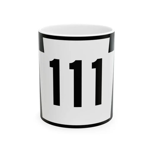 PA-111 (Pennsylvania) (Road Sign) White Coffee Mug 11oz - Go Mug Yourself