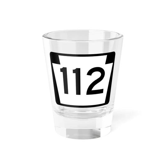PA-112 (Pennsylvania) (Road Sign) Shot Glass 1.5oz 1.5oz - Go Mug Yourself