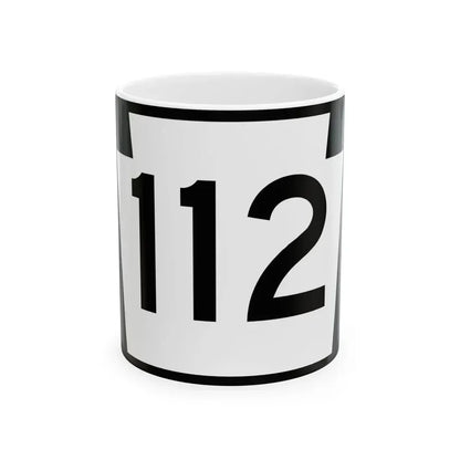 PA-112 (Pennsylvania) (Road Sign) White Coffee Mug 11oz - Go Mug Yourself