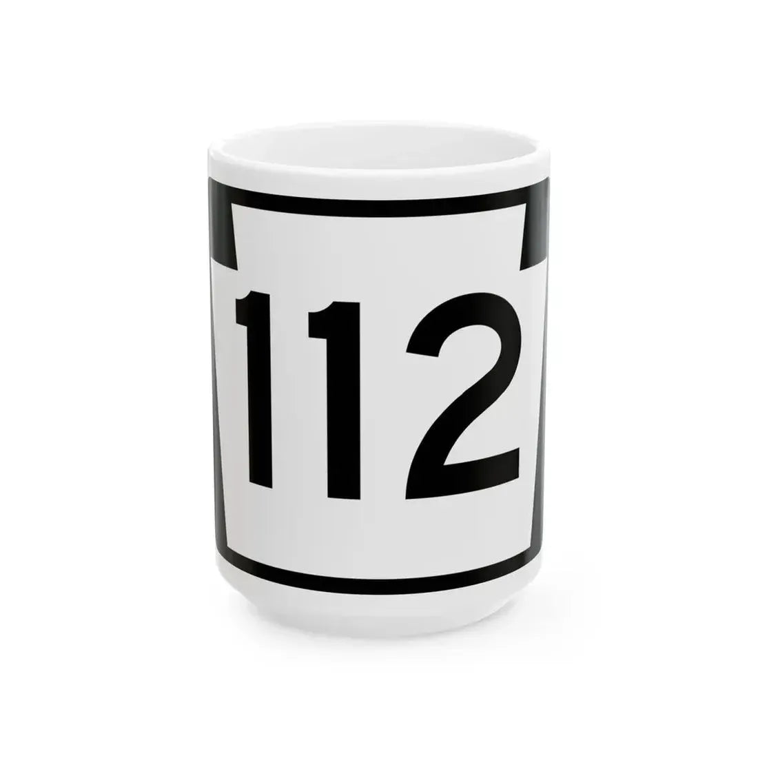 PA-112 (Pennsylvania) (Road Sign) White Coffee Mug 15oz - Go Mug Yourself