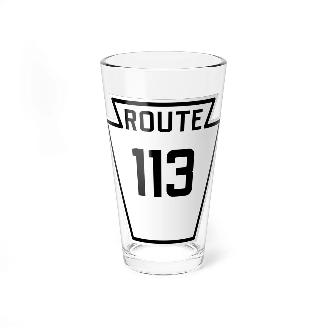 PA-113 1926 (Pennsylvania) (Road Sign) Pint Glass 16oz 16oz - Go Mug Yourself