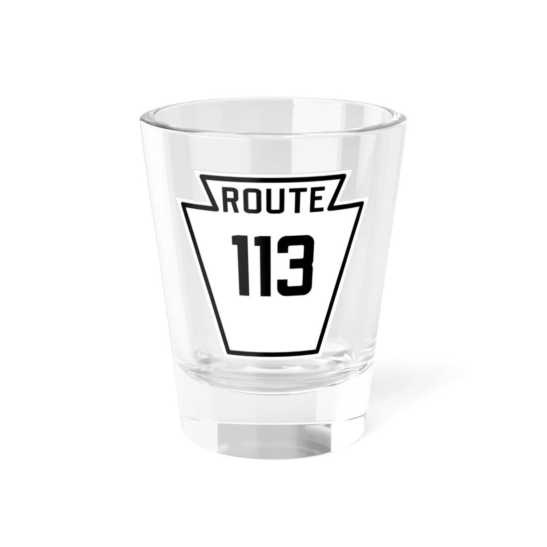 PA-113 1926 (Pennsylvania) (Road Sign) Shot Glass 1.5oz 1.5oz - Go Mug Yourself