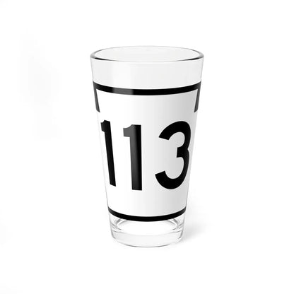 PA-113 (Pennsylvania) (Road Sign) Pint Glass 16oz 16oz - Go Mug Yourself