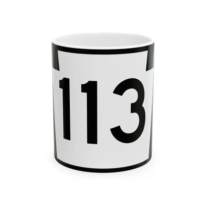 PA-113 (Pennsylvania) (Road Sign) White Coffee Mug 11oz - Go Mug Yourself