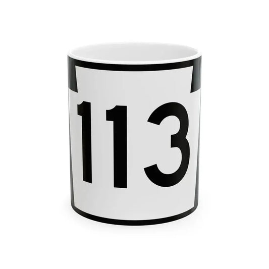 PA-113 (Pennsylvania) (Road Sign) White Coffee Mug 11oz - Go Mug Yourself