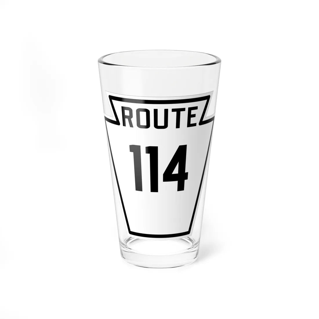 PA-114 1926 (Pennsylvania) (Road Sign) Pint Glass 16oz 16oz - Go Mug Yourself