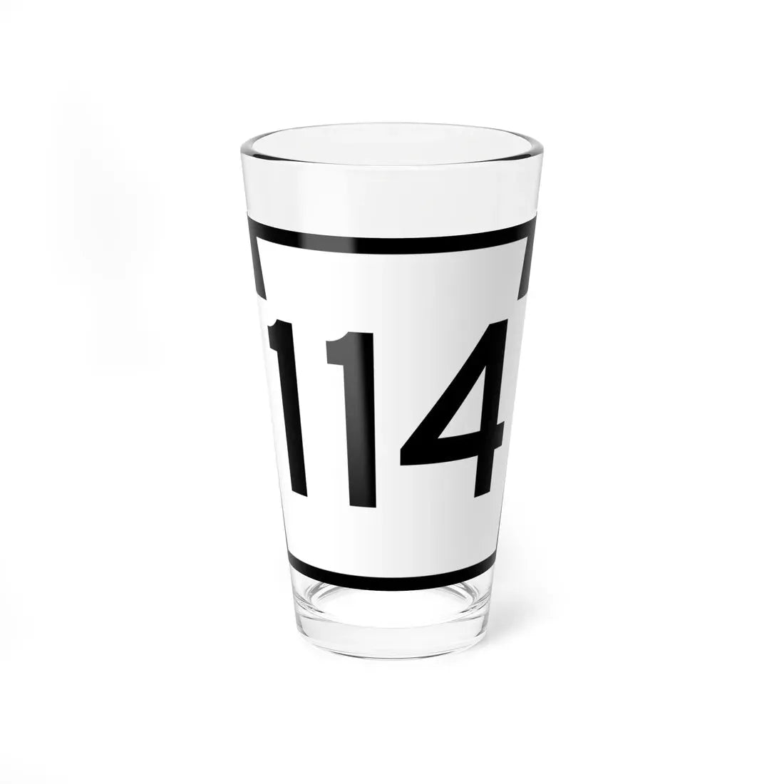 PA-114 (Pennsylvania) (Road Sign) Pint Glass 16oz 16oz - Go Mug Yourself