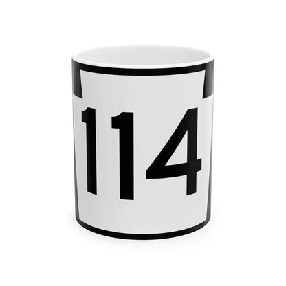 PA-114 (Pennsylvania) (Road Sign) White Coffee Mug 11oz - Go Mug Yourself