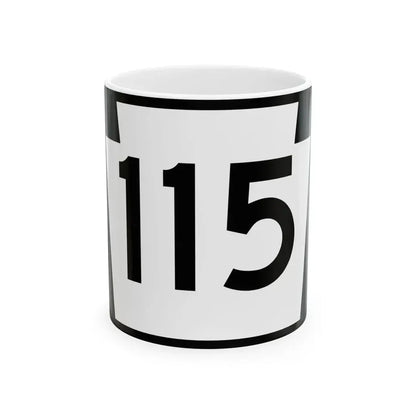 PA-115 (Pennsylvania) (Road Sign) White Coffee Mug 11oz - Go Mug Yourself