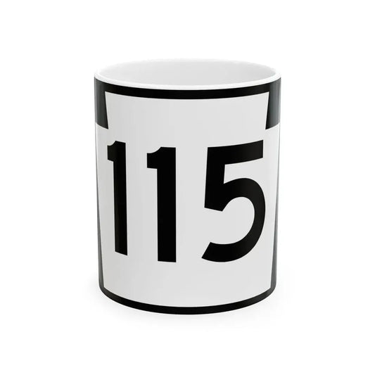 PA-115 (Pennsylvania) (Road Sign) White Coffee Mug 11oz - Go Mug Yourself