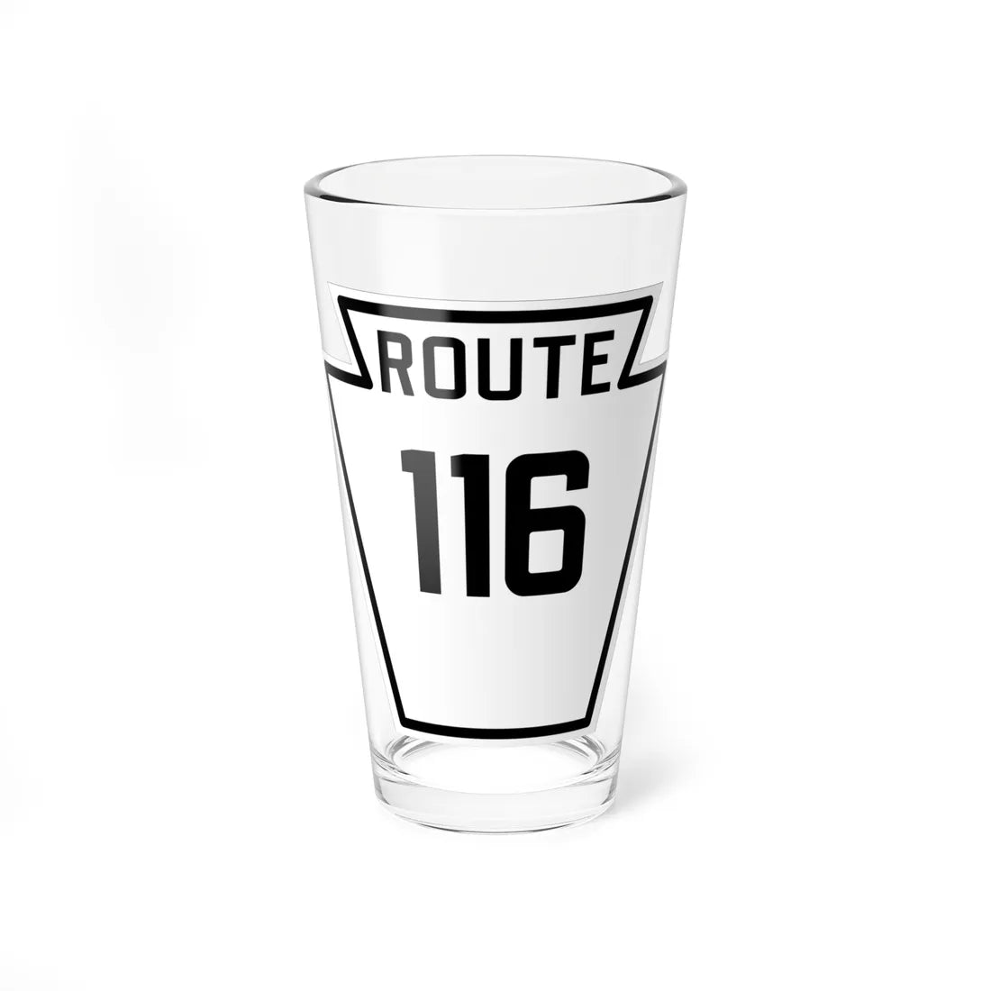 PA-116 1926 (Pennsylvania) (Road Sign) Pint Glass 16oz 16oz - Go Mug Yourself