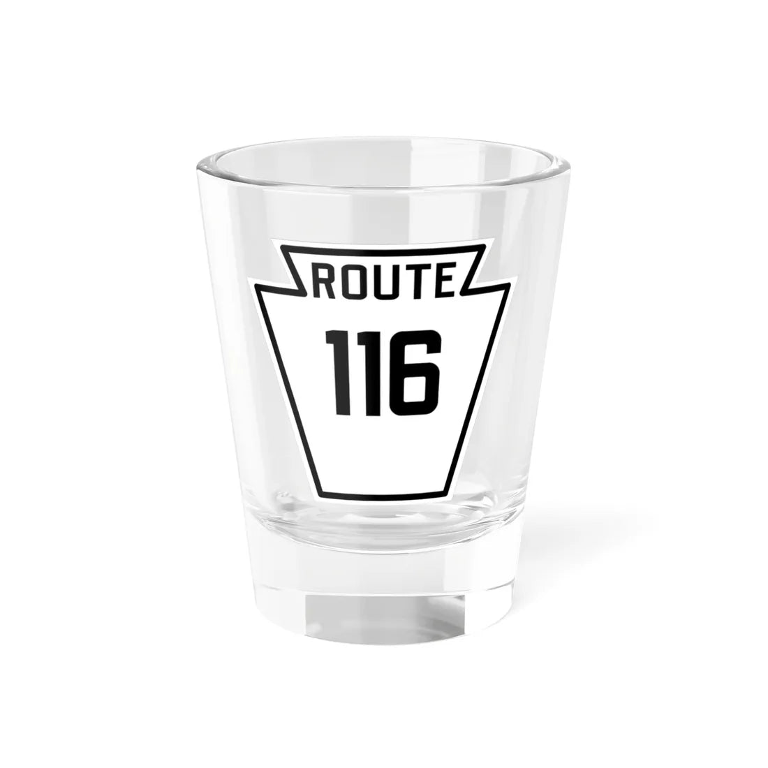 PA-116 1926 (Pennsylvania) (Road Sign) Shot Glass 1.5oz 1.5oz - Go Mug Yourself