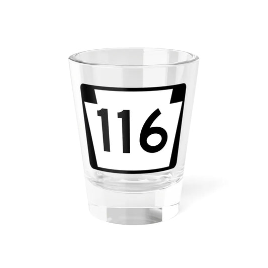 PA-116 (Pennsylvania) (Road Sign) Shot Glass 1.5oz 1.5oz - Go Mug Yourself