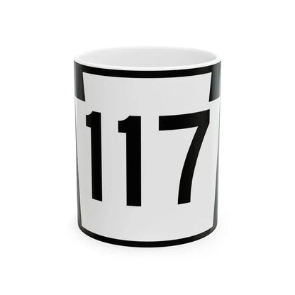 PA-117 (Pennsylvania) (Road Sign) White Coffee Mug 11oz - Go Mug Yourself