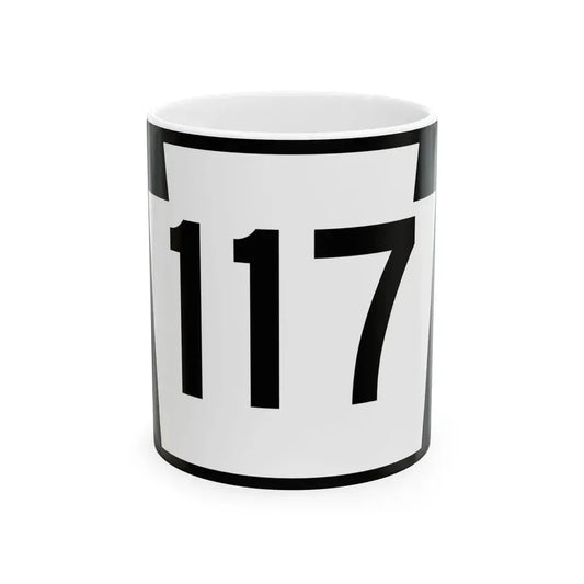PA-117 (Pennsylvania) (Road Sign) White Coffee Mug 11oz - Go Mug Yourself