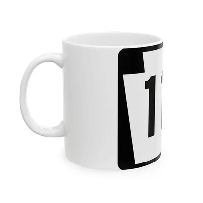 PA-117 (Pennsylvania) (Road Sign) White Coffee Mug - Go Mug Yourself