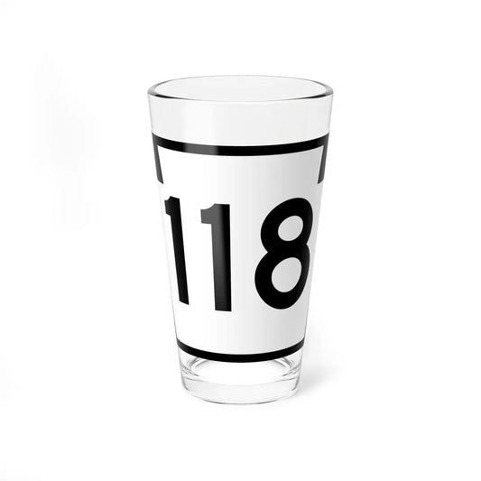 PA-118 (Pennsylvania) (Road Sign) Pint Glass 16oz 16oz - Go Mug Yourself