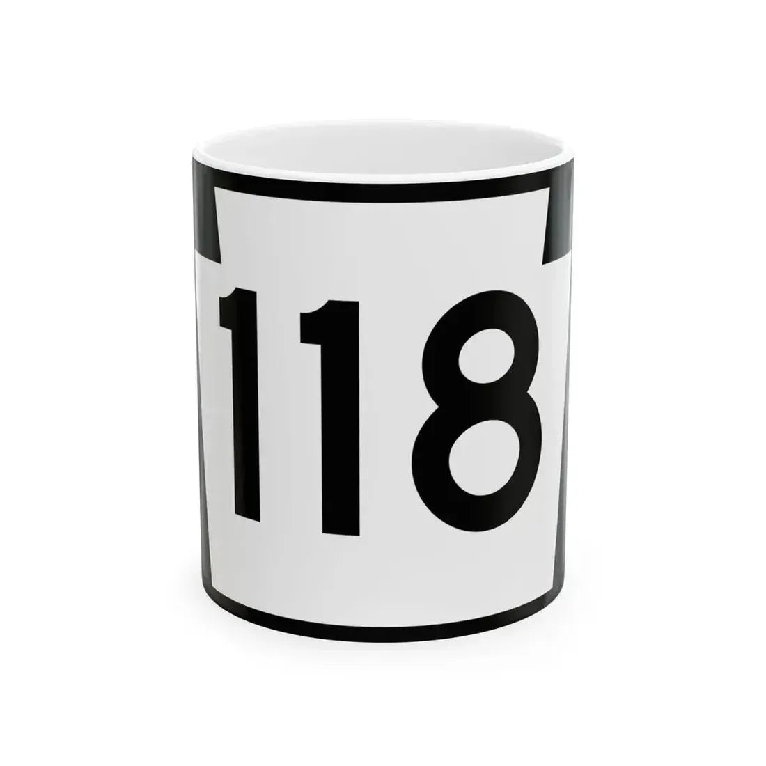 PA-118 (Pennsylvania) (Road Sign) White Coffee Mug 11oz - Go Mug Yourself