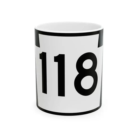 PA-118 (Pennsylvania) (Road Sign) White Coffee Mug 11oz - Go Mug Yourself