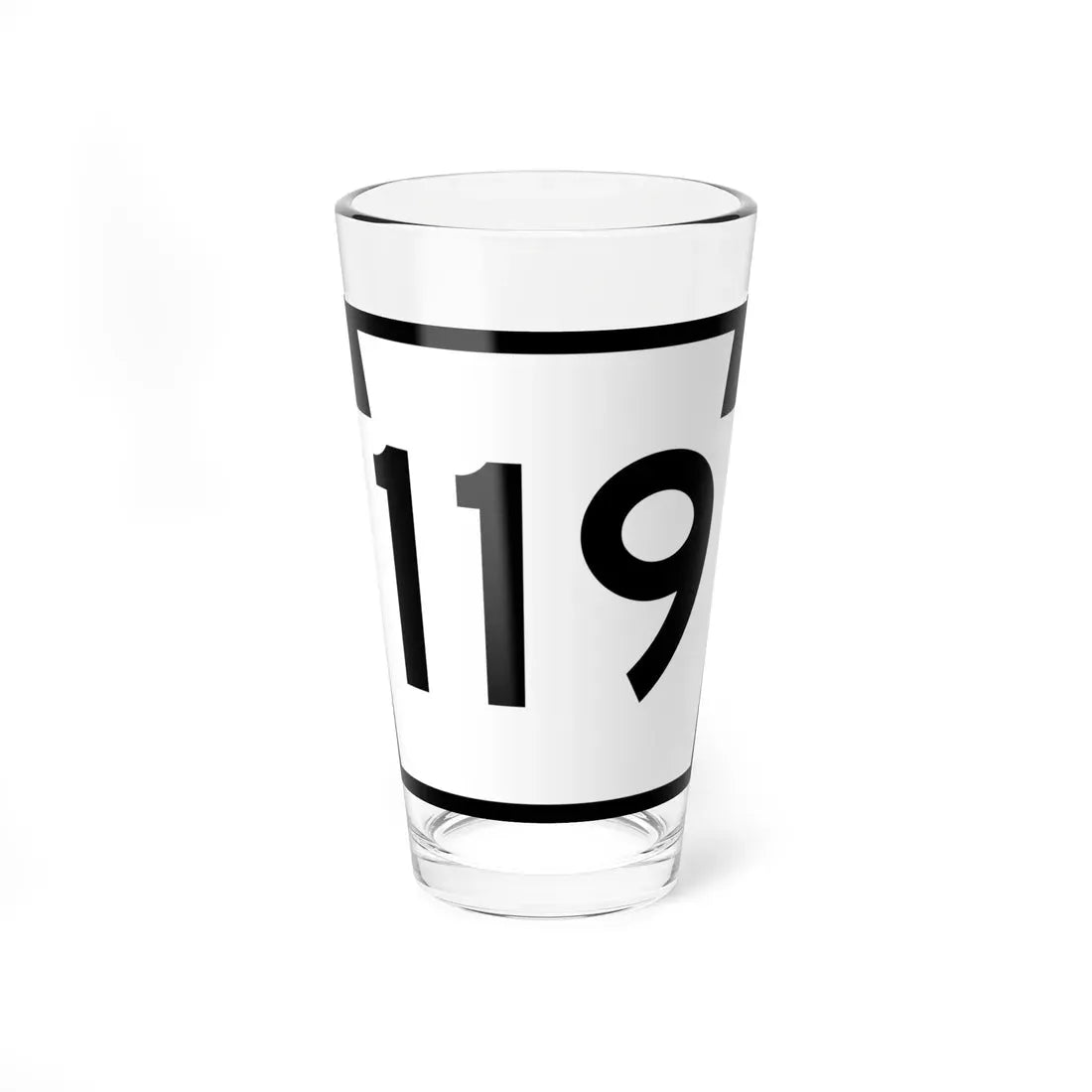 PA-119 (Pennsylvania) (Road Sign) Pint Glass 16oz 16oz - Go Mug Yourself