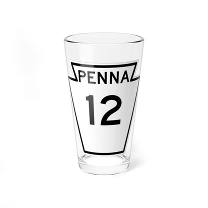 PA-12 1948 (Pennsylvania) (Road Sign) Pint Glass 16oz 16oz - Go Mug Yourself