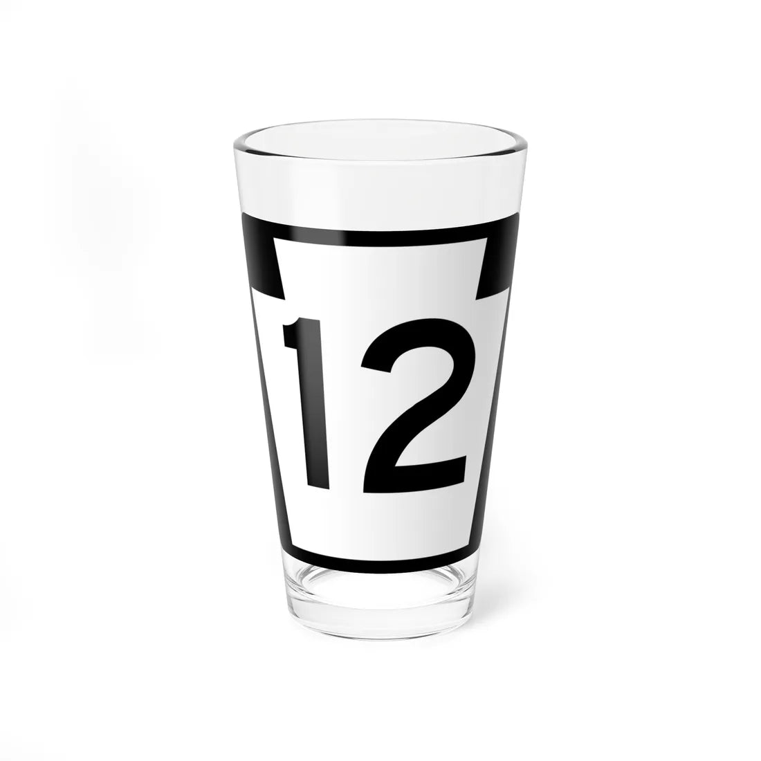 PA-12 (Pennsylvania) (Road Sign) Pint Glass 16oz 16oz - Go Mug Yourself