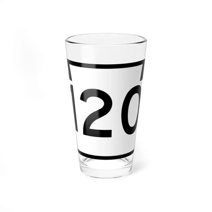 PA-120 (Pennsylvania) (Road Sign) Pint Glass 16oz 16oz - Go Mug Yourself