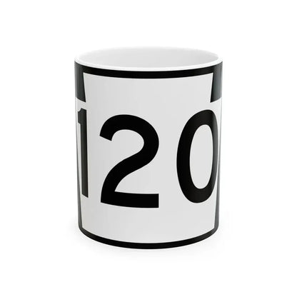 PA-120 (Pennsylvania) (Road Sign) White Coffee Mug 11oz - Go Mug Yourself