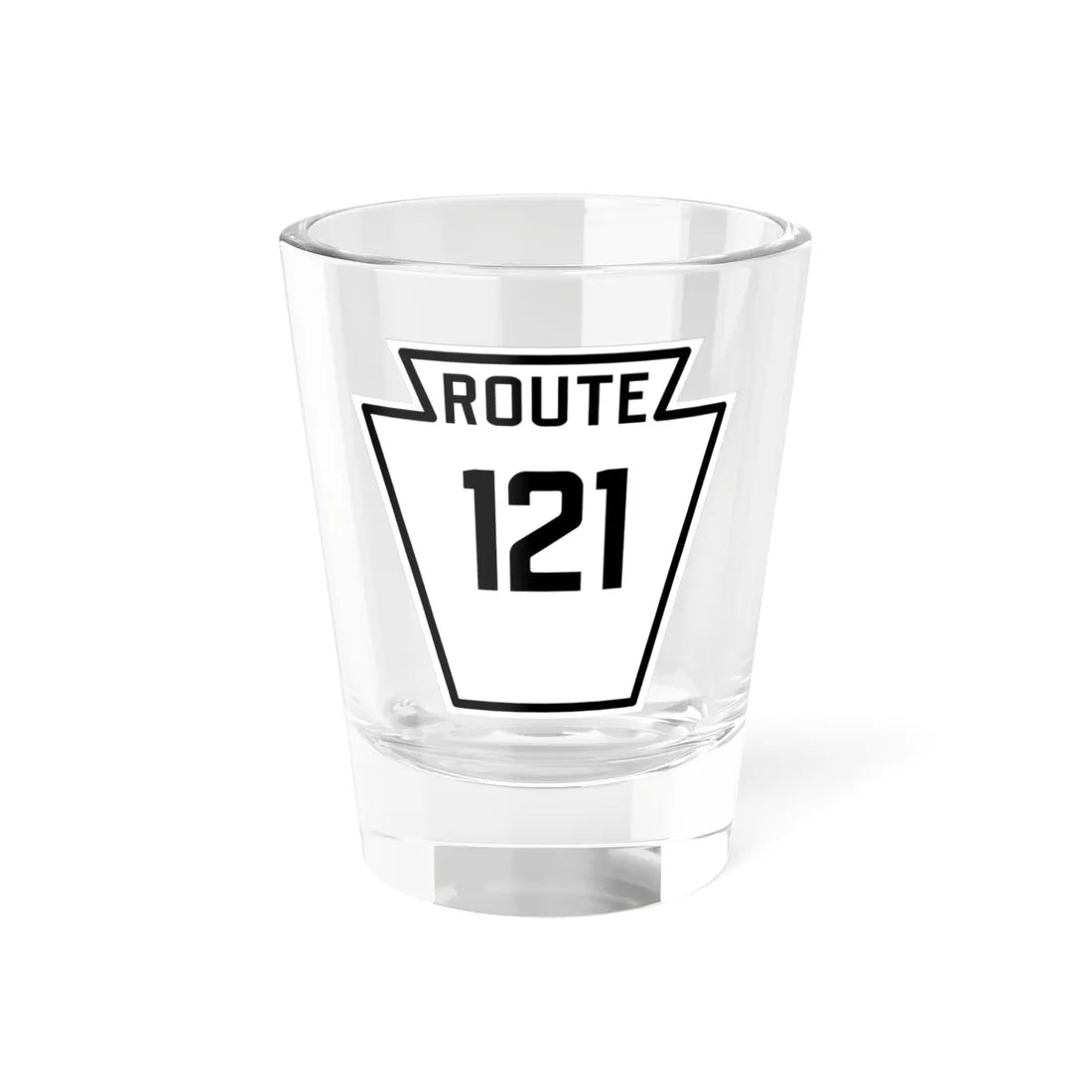 PA-121 1926 (Pennsylvania) (Road Sign) Shot Glass 1.5oz 1.5oz - Go Mug Yourself