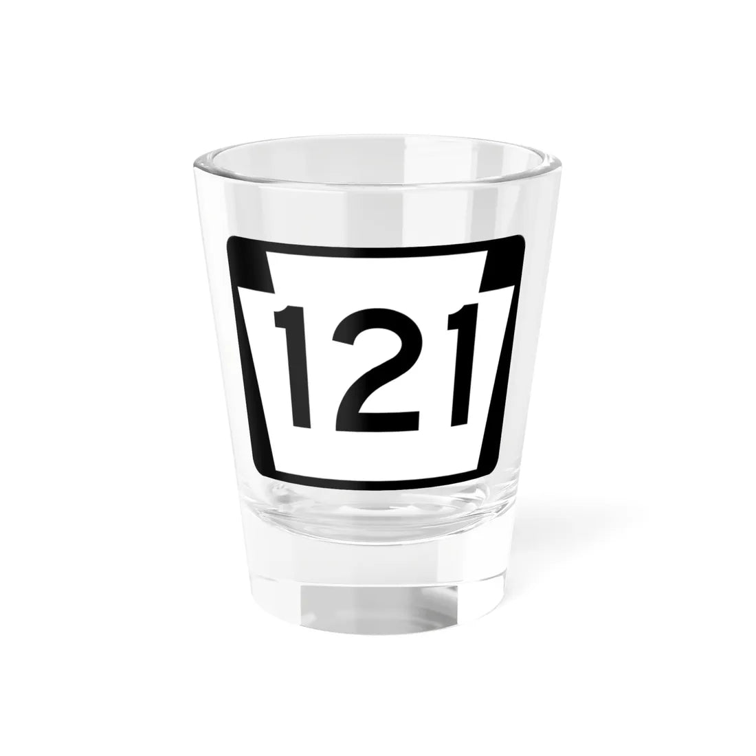 PA-121 (Pennsylvania) (Road Sign) Shot Glass 1.5oz 1.5oz - Go Mug Yourself