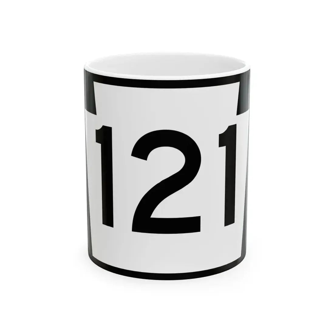 PA-121 (Pennsylvania) (Road Sign) White Coffee Mug 11oz - Go Mug Yourself