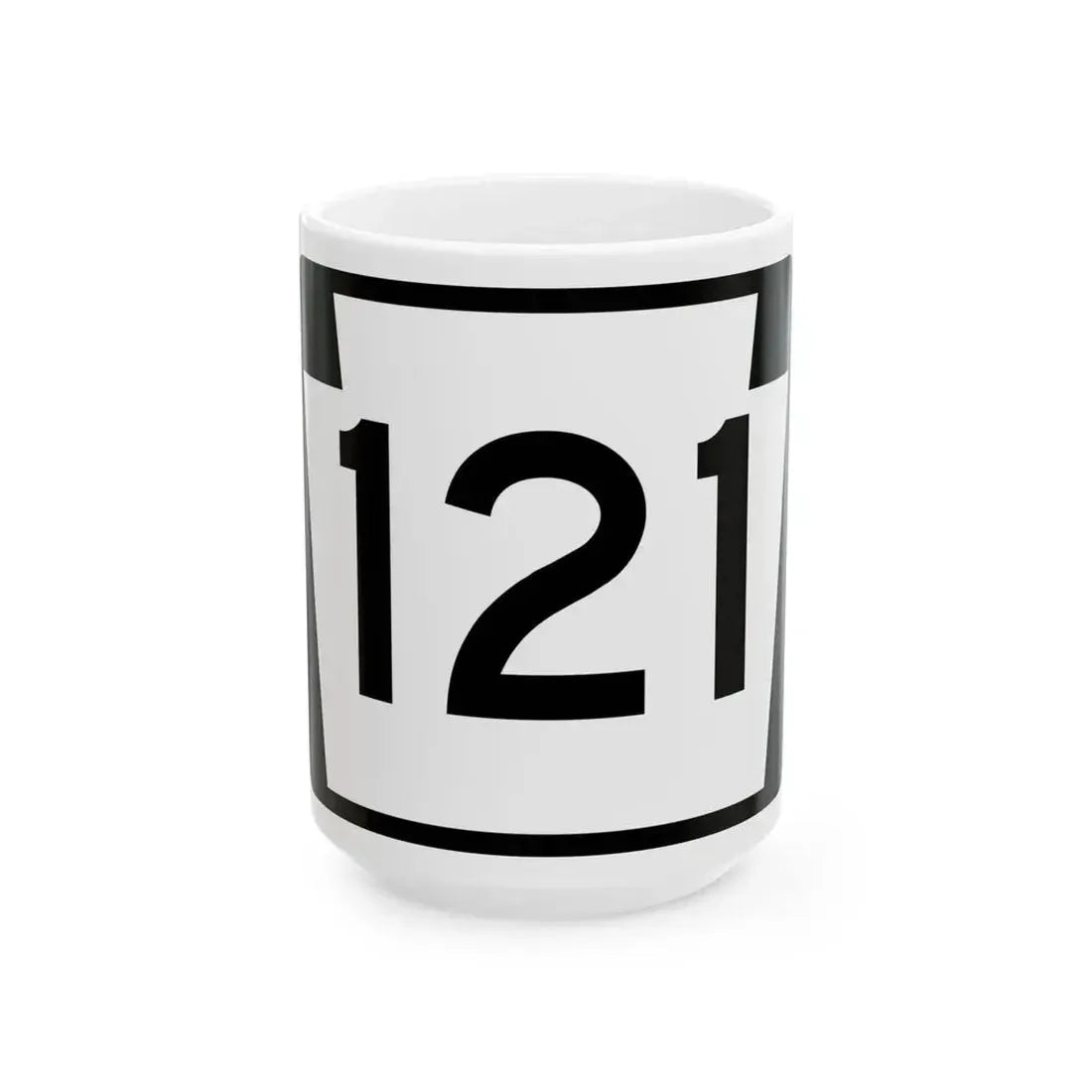 PA-121 (Pennsylvania) (Road Sign) White Coffee Mug 15oz - Go Mug Yourself