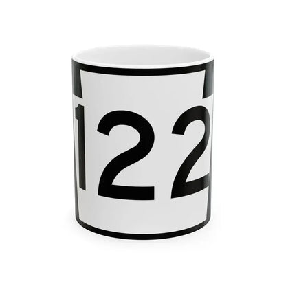 PA-122 (Pennsylvania) (Road Sign) White Coffee Mug 11oz - Go Mug Yourself