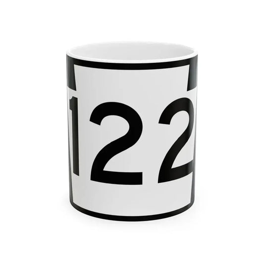 PA-122 (Pennsylvania) (Road Sign) White Coffee Mug 11oz - Go Mug Yourself