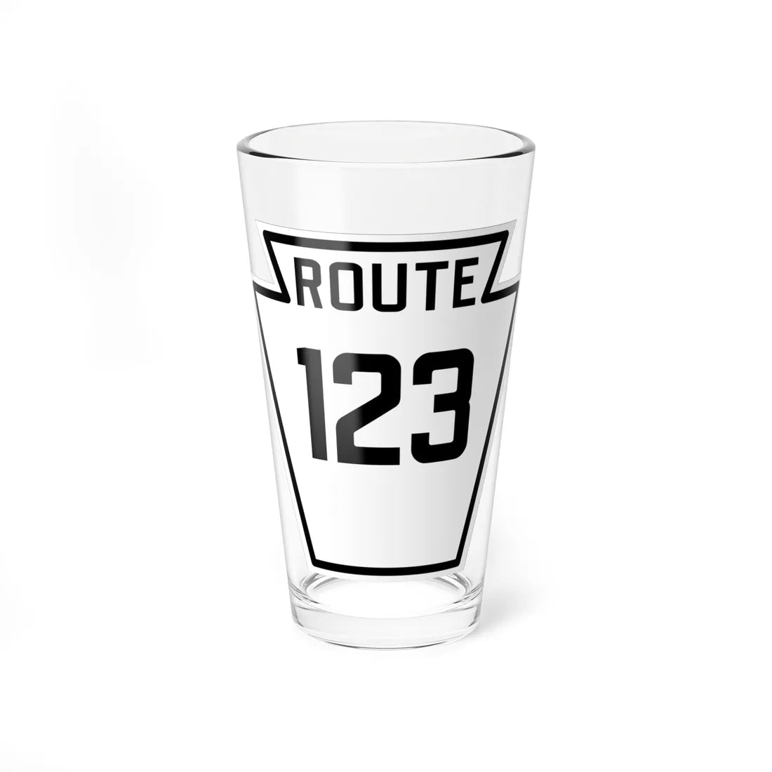 PA-123 1926 (Pennsylvania) (Road Sign) Pint Glass 16oz 16oz - Go Mug Yourself