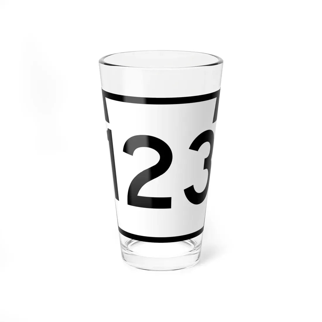PA-123 (Pennsylvania) (Road Sign) Pint Glass 16oz 16oz - Go Mug Yourself