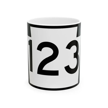PA-123 (Pennsylvania) (Road Sign) White Coffee Mug 11oz - Go Mug Yourself